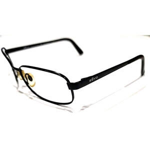 REVO 3016 001/62 No Lenses Black Metal Rectangular Sunglasses Frame 56-18 130